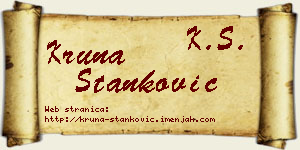 Kruna Stanković vizit kartica